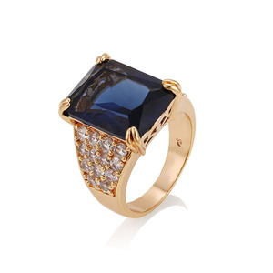 Anello in Stile Antico Reale 14770 con Gemme, Gioiello alla Moda Placcato Oro con Micro Pavé di Cristalli per Donne - Product Image 1