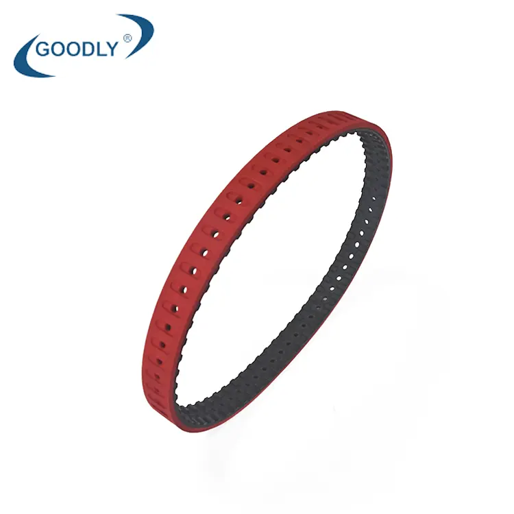 Factory customized red rubber coating vacuum pulling film belt timing belt for packaging Machine