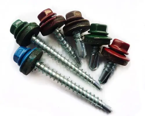 Tianjin Lituo hot selling best price and good quality Painted Hex Head Indent self Drilling Screws