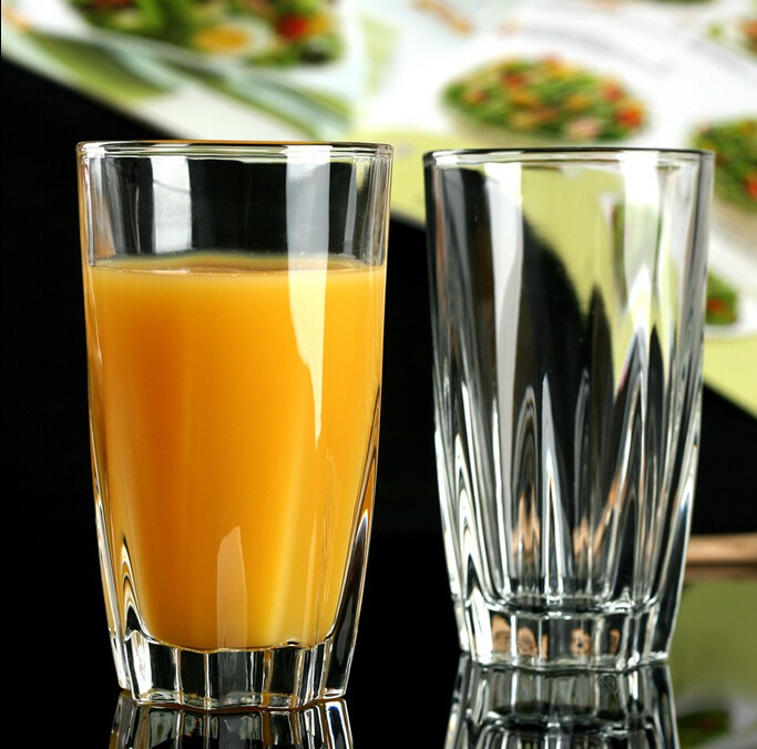 Round Milk Juice Glass Cup For Drink Water Drinking Glass Food Grade Material Transparent Whiskey Cup