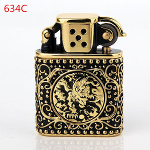 <span class=keywords><strong>Z506</strong></span> -634 Briquet à kérosène en cuivre pur sculpté de haute qualité, rechargeable - Product Image 3