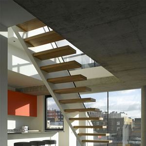 Cột Thiết Kế Nội Thất Bằng Gỗ Cầu Thang Hiện Đại Cầu Thang Gỗ Nổi Cầu Thang Gỗ, Thép Không Gỉ Thiết Kế Đồ Họa Trong Nhà Chấp Nhận Được - Product Image 4