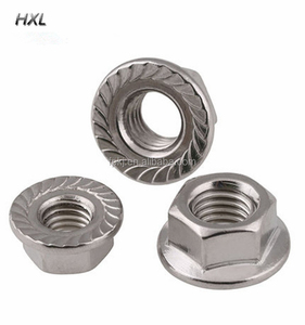 Tuerca hexagonal con brida de acero inoxidable A2 304 serrada DIN6923 - Product Image 1