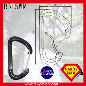 คาราไบเนอร์อลูมิเนียมสำหรับปีนเขา 23KN Bent Gate Mountain Rock Climbing - Product Image 4