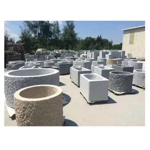 Wholesale All Kinds Of Granite Flower Pot,Large Plants Stone Gardening Pots