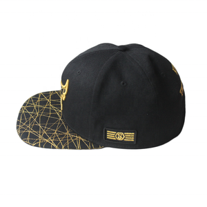 Casquettes à bec plat avec broderie dorée de qualité supérieure, OEM - Product Image 2