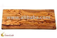 INTERCRAFT Ecologisch Natuurlijke Kleur 25cm X 15cm Olijfhouten Rechthoekig Decoratief Snijplank Hakblok Model PFC0125