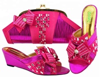 Ensemble de chaussures et sac assortis pour mariage et fête, italien, vente en gros, AB8544