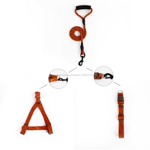 Nuevo garantizado privado etiqueta flexi enredo libre dual 16 ft retráctil correa de perro con luz led - Product Image 6