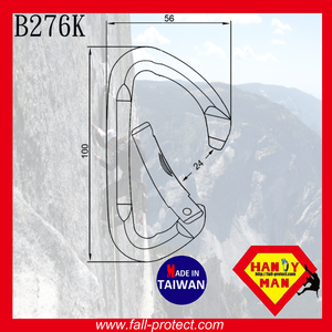 The Rescue Bent Gate Mountain Rock Climbing Hook Aluminum Carabiner - Product Image 4