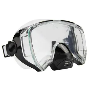 Single lens HD diving mask with valve