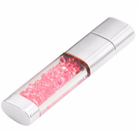 Clé USB en verre cristal haute vitesse USB 2.0, mémoire flash 32 Go, clé USB en verre avec logo personnalisé, clé USB 16 Go