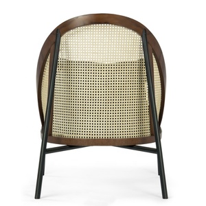 Di Fascia alta Mobili Per Il Tempo Libero In Metallo Nero Gambe In Legno Rattan Divano Sedia Per Bar - Product Image 3