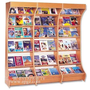 Di alta Qualità In Legno Scaffali Giornale Rivista Cremagliera per la Biblioteca - Product Image 6