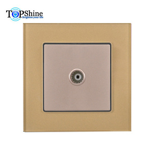 <span class=keywords><strong>Prise</strong></span> murale d'<span class=keywords><strong>antenne</strong></span> <span class=keywords><strong>TV</strong></span> simple à cadre en verre trempé Topshine en blanc - Product Image 3