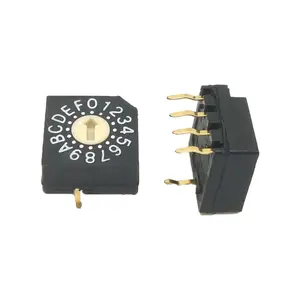 Thru Lỗ Loại Phẳng Rotor 16 Vị Trí 4 + 1 Pin Rotary Dip Switch - Product Image 1