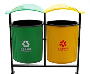 50L Doppel recycling abfall behälter Kunststoff form