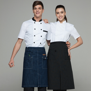 Moda <span class=keywords><strong>delantal</strong></span> de medio <span class=keywords><strong>cuerpo</strong></span> hombres y mujeres universal vaquero rayas delantales cocinero vestidos Delantales - Product Image 2