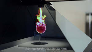 Présentoir pyramidal à hologramme à 3 faces de 22 pouces, boîte Holo en verre, équipement publicitaire holographique 3D au format <span class=keywords><strong>16</strong></span>:<span class=keywords><strong>9</strong></span> - Product Image 3