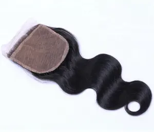 Wholesale Cheap Price Hot Selling Human Hair Lace Frontal Closure Hair Transparent Peruvian Hair Lace Closure 4 X4 Body Wave