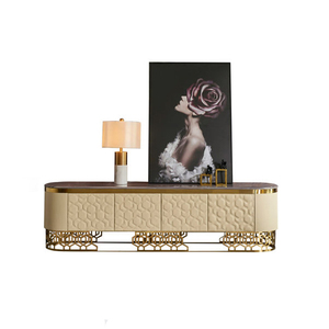Di fascia alta di lusso in marmo in pelle scamosciata mobile <span class=keywords><strong>credenza</strong></span> - Product Image 3