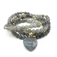 Natural Stone Bead Bracelet Sets 6ミリメートルRoundビーズHealing Energy Passion Jewelry Woman Girl Gift Mala Yoga Bangle Wrap Style