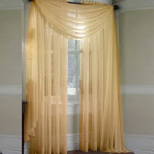 欧洲家居配件纯粹的窗帘与客厅的附加帷幔，新的透明硬纱优雅的窗帘/