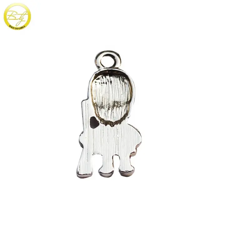 Custom Made 3d Logo Metal Charms Lovely Enamel Metal Tags For Jewelry