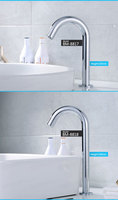Robinet automatique à capteur FLG à eau froide, en acier inoxydable 304, nouveau, certifié CE, pour salle de bain, chromé, moderne, contemporain, céramique polie