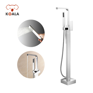 Classico Quadrato In Ottone Cromato Spazzolato Nero Vasca Da Bagno Freestanding Vasca Da Bagno Rubinetto <span class=keywords><strong>e</strong></span> <span class=keywords><strong>Miscelatore</strong></span> <span class=keywords><strong>Doccia</strong></span> - Product Image 1
