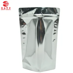 Aluminium Bag Packaging Custom Clear Front Stand Up Pouch Aluminum Foil Dry Food Zip Lock Mylar Bag