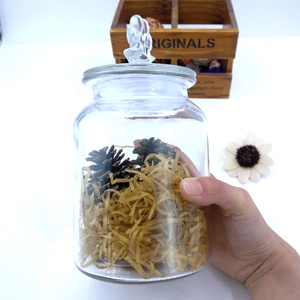 Pot secret en verre ouvert avec couvercle serré, 80/30oz, pour cuisine salle de bain, grands récipients de stockage de cookies alimentaires, 900ml - Product Image 3