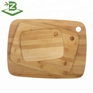 ZB BSCI Factory Juego de 3 piezas de tabla de cortar de bambú totalmente Moso y tabla de cortar - Product Image 4