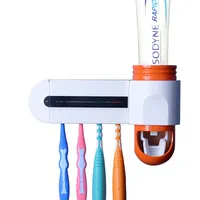 Fornecedor de fábrica, esterilizador de escova de dente durável e dispensador automático de bomba de pasta de dente com suporte de escova de dente