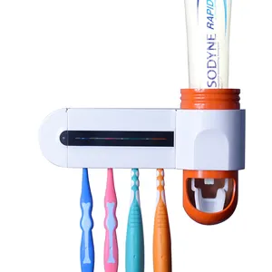 Factory Supplier Durable Toothbrush Sterilizer And Toothpaste Pump Dispenser Automatic With Tooth Brush Holder