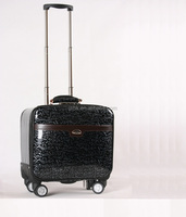 Valise à roulettes en PU pour avion, valise de pilote, bagage de voyage