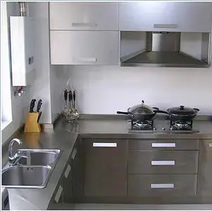 มณฑลซานตงตู้เหล็กที่ทันสมัยตู้ครัวที่ทันสมัย - Product Image 1