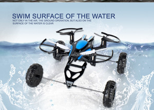 Lo nuevo jxd 503 3 en 1 hover drone 2.4g tierra-agua-aire triphibious quadcopter control remoto impermeable mariner - Product Image 5