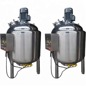 stainless steel Heated Industrial shearing high speed Cosmetic dissolving dispersing Vacuum mixer, dairy pasteurizing equipment