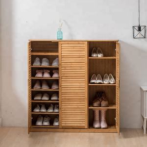 Réglable <span class=keywords><strong>maison</strong></span> bambou étagère à chaussures accessoires avec siège support - Product Image 3