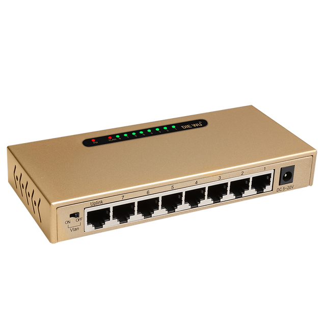 DIEWU New Design 8 Port 10/100/1000Mbps Vlan RJ45 Network Switch