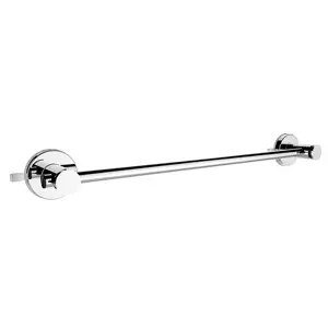 No Drilling Stainless Metal Wall Mounted Bathroom Suction Towel Bar 24 inch Hang Shower Towel Rack