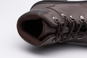 Vintage Cowhide Embossed Leather Safety <strong>Boots</strong> Woodland Shoes Men <strong>Women</strong> Genuine Leather <strong>Toe</strong> <strong>Cap</strong> Tpu Outsole - Product Image 4