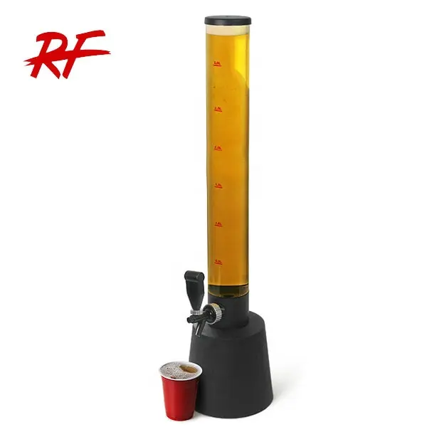 3L beer tower with ice tube beer dispenser