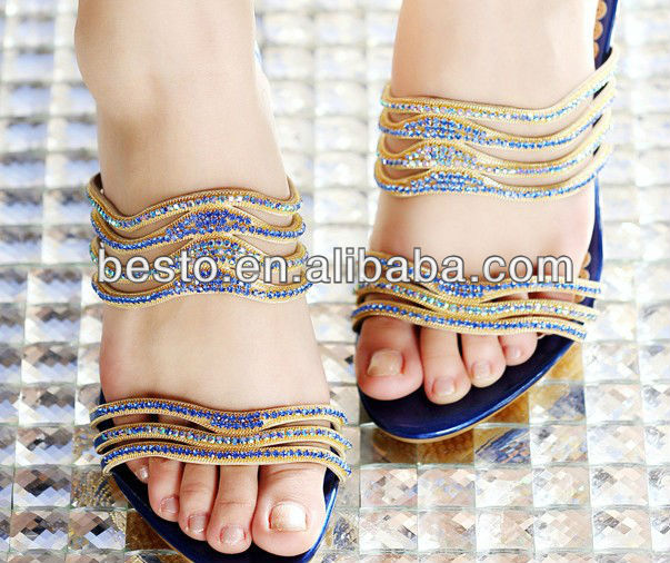 D13-B5160 Леди Мода Качество горный хрусталь Благородный верхняя часть обуви; Оптовая продажа