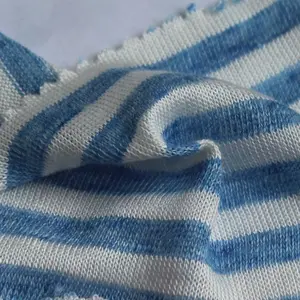 Hoge kwaliteit linnen viscose garen lint single jersey stof