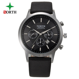 Nuovi Orologi da <span class=keywords><strong>Uomo</strong></span> NORTH 6009, Marca di Lusso, Casual, con Calendario, al Quarzo, Sportivi, con Cinturino in Pelle, <span class=keywords><strong>Orologio</strong></span> Maschile, Relogio Masculino - Product Image 5