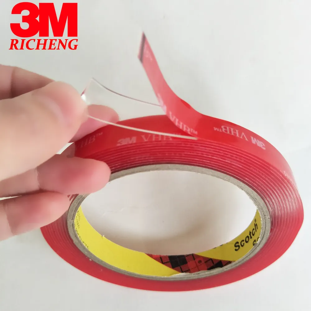Marca 3M cinta 4910 VHB cinta de doble cara transparente acrílico VHB 1mm de espesor 3M cinta, longitud 3m mejor Auto adhesivo