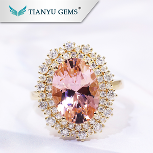 Precio bajo de la venta caliente plateado 14 K oro amarillo lujo moissanite anillo de compromiso moissanite anillos - Product Image 5