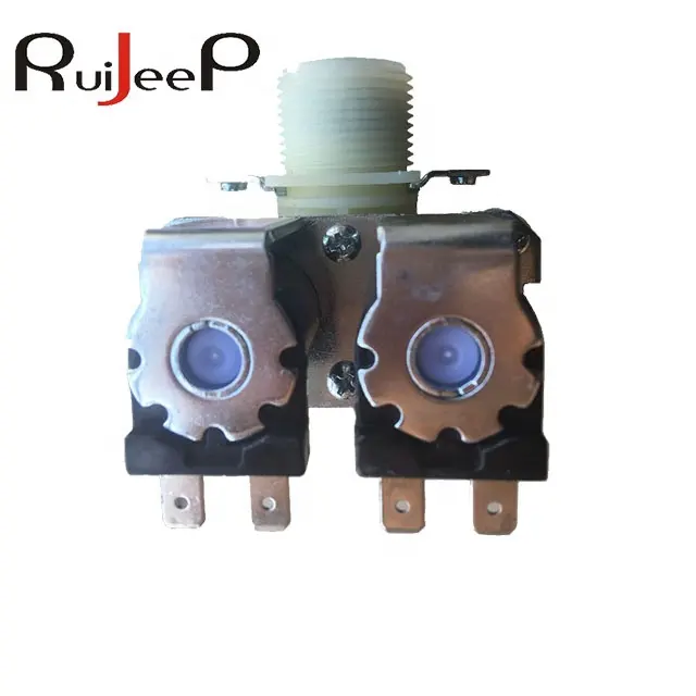 Plastic washing machine double water inlet valve